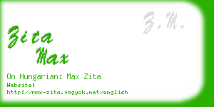 zita max business card